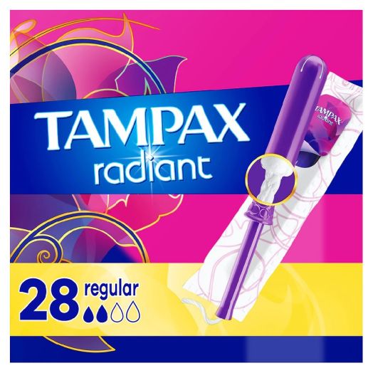 Tampax Tampons Regular Absorbency, LeakGuard Braid Unscented, Regular Absorbency