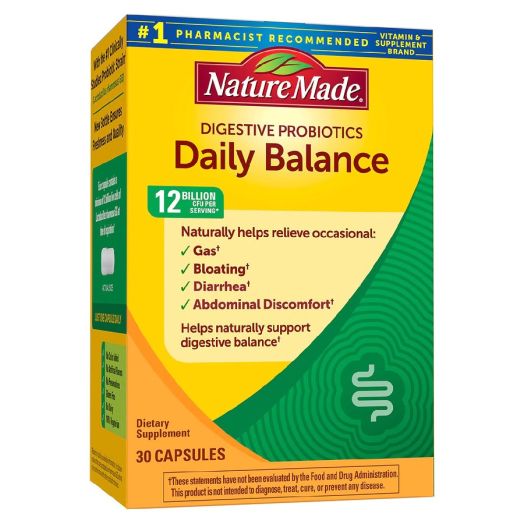 Nature Made Daily Balance Digestive Probiotics 12 Billion CFU Per Serving 1 Capsule