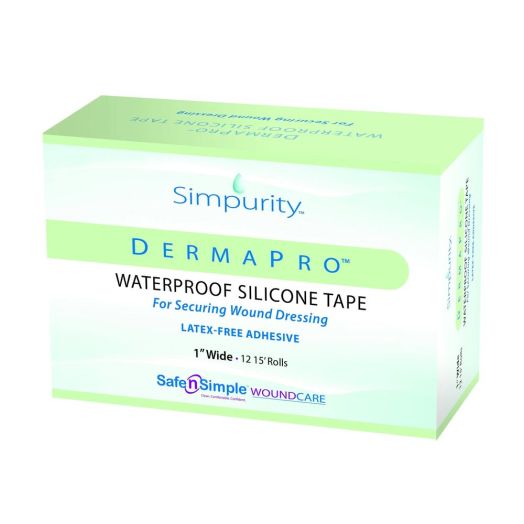Safe N Simple Simpurity DermaPro Waterproof Silicone Tape, 1" x 15'