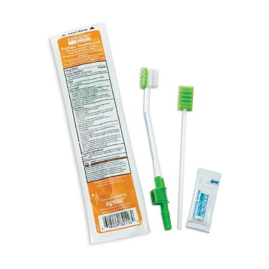 Sage Toothette Single Use Suction Toothbrush System, Oral Cleansing with Rinse and Applicator Swab