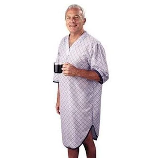Salk The Sleep Shirt Men's Patient Gown, Large/XL