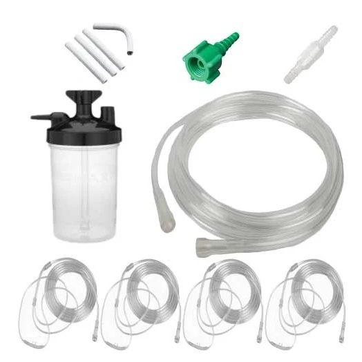Salter Labs Home Oxygen Concentrator Kit, 4 Adult Cannulas 7 Feet with Humidifier Bottle and Accessories