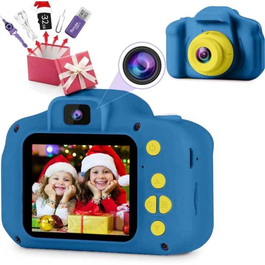 Sanmadrola Kids Camera Toys for Boys Girls 3-6 Years Kids Selfie Camera Toddler Girl Boy Gift for Christmas Children Camera Portable Birthday Gift for Kids 3-9 Year Blue 1080HD Digital Video
