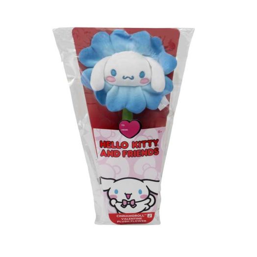 Hello Kitty and Friends 14-inch Plush Flower - Cinnamoroll Ombre Blue with Bendable Stems