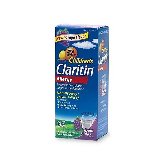 Schering Plough Children's Claritin 24 Hour Non-Drowsy Allergy Relief, Grape Syrup 4 oz