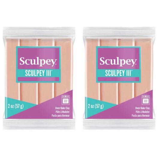 2-pack - Sculpey III Oven-Bake Clay 2oz, Beige