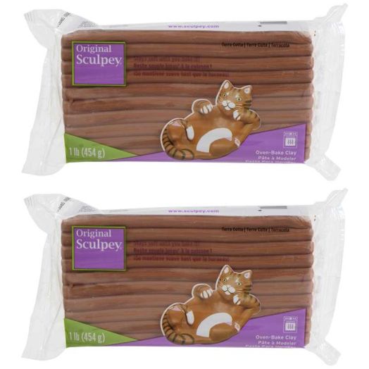2-Pack - Sculpey Original Polymer Clay 1lb - Terra Cotta