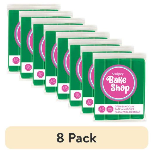 (8 pack) Sculpey Bake Shop 2 oz Oven Bake Polymer Clay Green