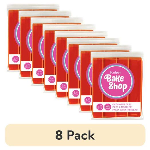 (8 pack) Sculpey Bake Shop Brand 2 oz Modeling Clay Red