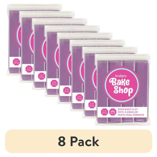 (8 pack) Sculpey Bake Shop Brand 2 oz Oven Bake Polymer Clay Purple