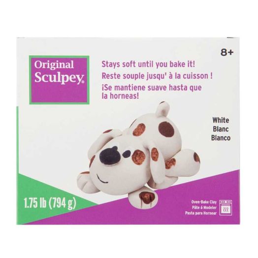 Original Sculpey Oven-Bake Clay, 1.75 lb., White