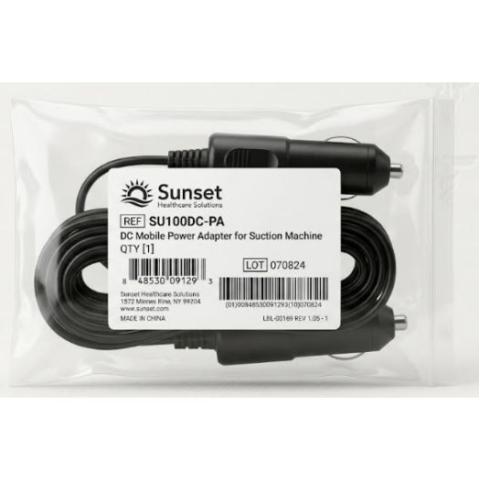 Sunset Healthcare Solutions Portable Suction Machine - DC Mobile Power Adapter (Adapter Only)