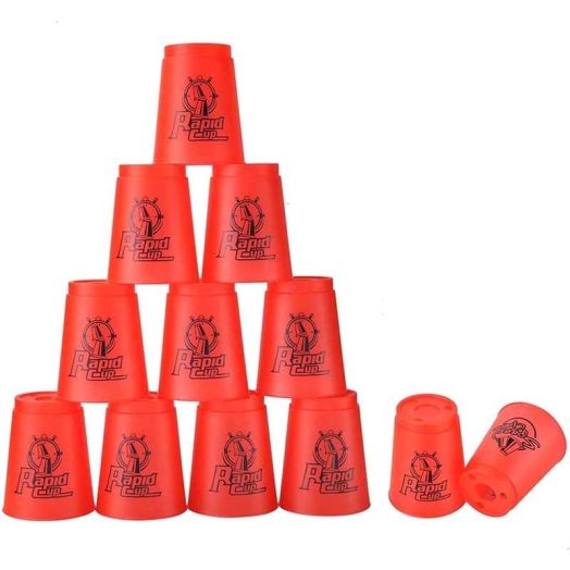 Seisso Quick Stack Cups 12 Pack Stacking Cups Classic Family Game Speed Training Toy for Kids Halloween Christmas Gift,Deal on Sale Clearance