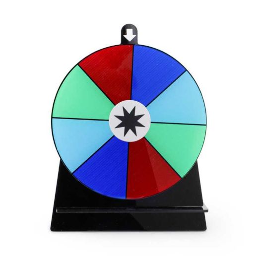Sekonow 6in Spinning Prize Wheel, Color Table Roulette Wheel Spinner with Stand Fortune Spin Game for Party, Trade Show, Carnival, 8 Slots