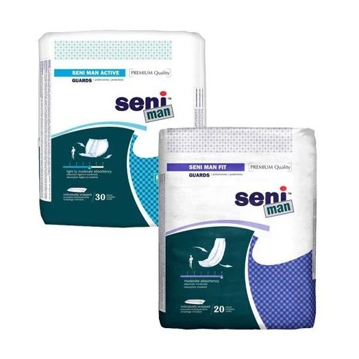 Seni Man Fit Disposable Incontinence Liner, Moderate Absorbency Active Guard Pack of 30