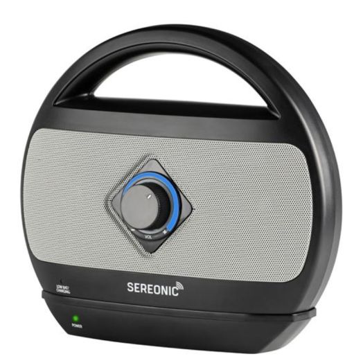 Serene Innovations Sereonic BT-300 Wireless TV Speaker, Light Grey