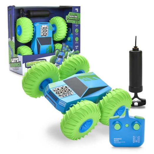 Sharper Image Bounce Blitz Remote Control Stunt Car, Green, Ages 6+
