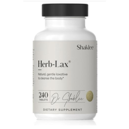 Shaklee - Herb-Lax - Natural Laxative for Colon Cleanse with Senna, Licorice, and Alfalfa - 240 Tabs