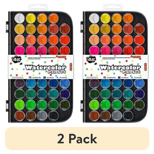 (2 pack) Shuttle Art 11.3 oz Assorted Watercolor Paint Set 3 Count