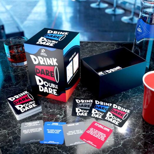 Sibling Solutions Drink, Dare, Double Dare - The Ultimate Adult Party Game for Hilarious Antics, Daring Challenges & Double The Fun. Naughty Expansion available as well.
