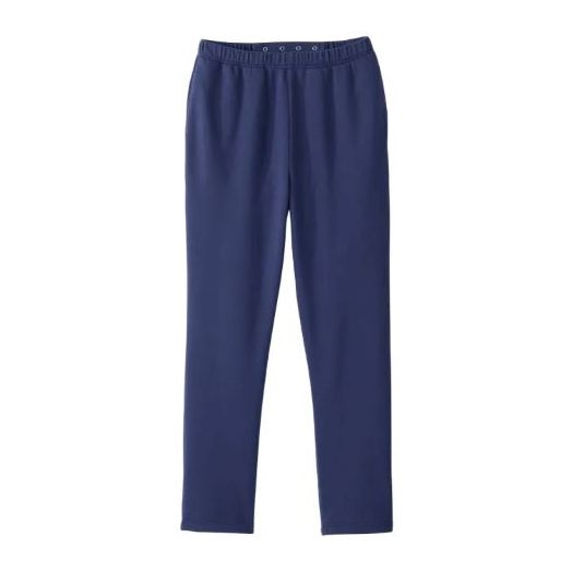 Silverts Men's Open Back Adaptive Fleece Pant, Navy Small