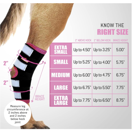NeoAlly Dog Rear Leg Braces [Long Version] Canine Hind Hock Wraps with Safety Reflective Straps for Injury and Sprain Protection, Wound Healing and Loss of Stability from Arthritis - 3 Colors (Pair)