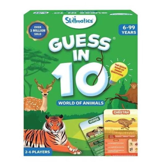 Skillmatics Guess in 10 World of Animals Card Game, for Child Ages 4+ Product Width 7.2 inches