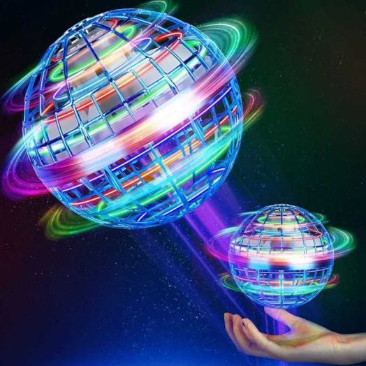 Flying Orb Ball Toys, Galaxy Cosmic Globe Boomerang Hover Ball, Hand Drone Orbit, Galactic Fidget Spinning, Birthday Cool Stuff for 6 7 8 9 10+ Year Old Boys Girls Teens Outdoor(Blue,2PC)