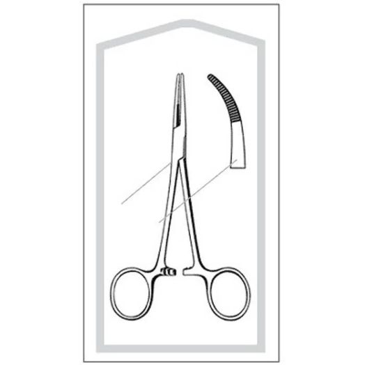 Sklar Econo Sterile™ Kelly Hemostatic Forceps, Curved 5-1/2 Inch Disposable