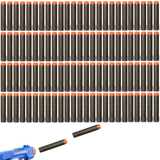 100-Dart Bullets Refill Pack for N-Strike Elite 2.0 Series - Compatible with All Elite Blasters Black