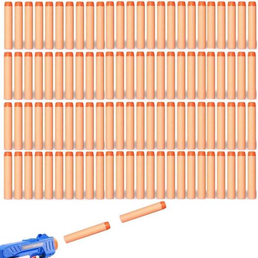 100-Dart Bullets Refill Pack for N-Strike Elite 2.0 Series - Compatible with All Elite Blasters Orange