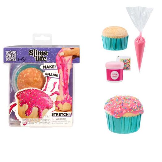 Slime Life Cupcake DIY Slime Kit - Unboxing Ingredients to Make, Smash, and Stretch Your Food Slime, Ages 8+