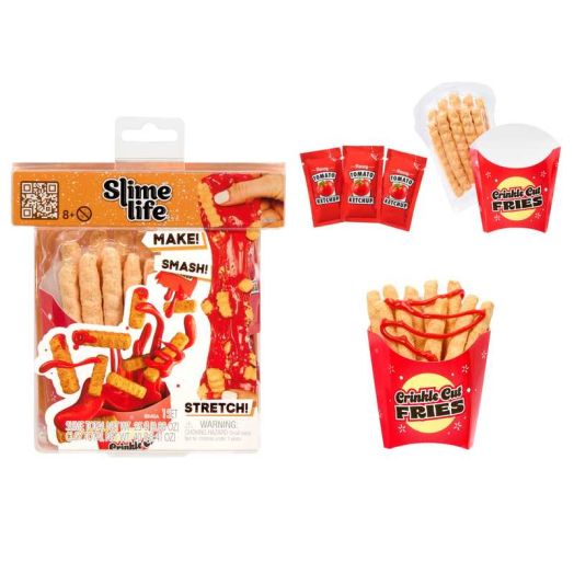 Slime Life French Fries DIY Slime Kit - Unboxing Ingredients to Make, Smash, and Stretch Your Food Slime, Ages 8+