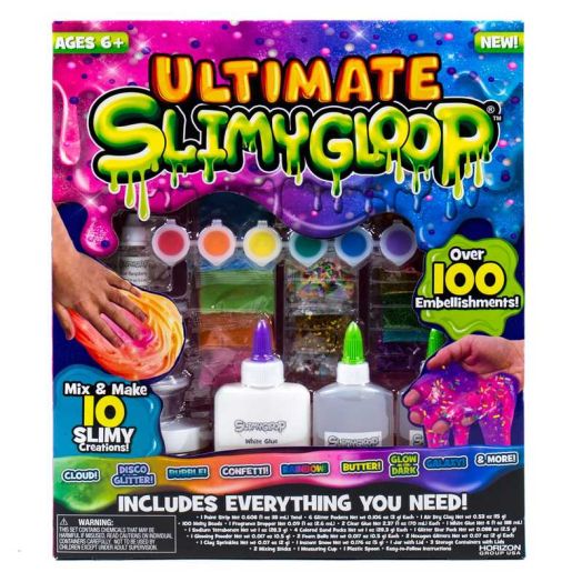 SLIMYGLOOP Ultimate D.I.Y. Slime Kit for Kids, Makes Over 10 Slime Creations, Ages 6+, Craft Activity Set for Boys and Girls