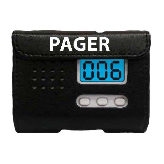 Smart Caregiver Wireless Caregiver Pager and Reset Button, LCD Display Black