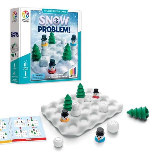 SmartGames Snow Problem - Logic Puzzle Game with 80 Challenges for Ages 8 to Adult
