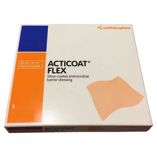 Smith & Nephew Acticoat Flex 3 Antimicrobial Barrier Dressing, 3 Day 4 x 4 Inch