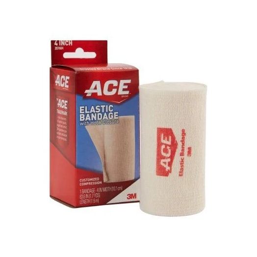 ACE Elastic Bandage with Hook Closure, 4 Inch x 5 Yards