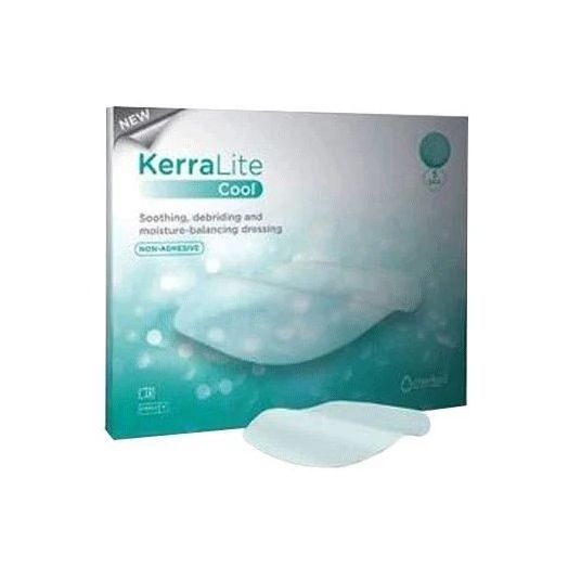 Solventum 3M KerraLite Cool Border Moisture-Balancing Hydrogel Dressing, 4 x 4 Inch
