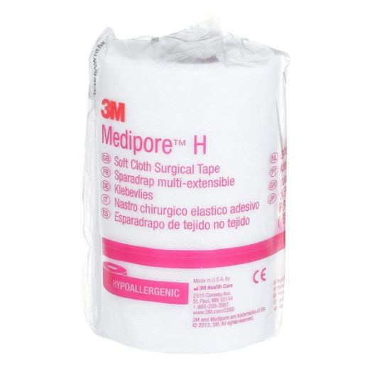 Solventum 3M Medipore H Soft Cloth Surgical Tape, 4 Inch x 10 Yard