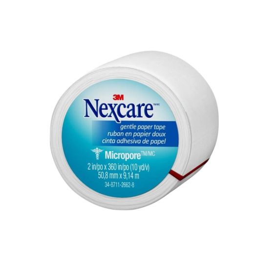 Solventum Nexcare Micropore Paper First Aid Tape, 2 Inch x 10 Yards