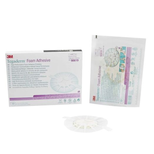 Solventum 3M™ Tegaderm™ High Performance Foam Adhesive Dressing, Small Oval 4 x 4.5 Inch