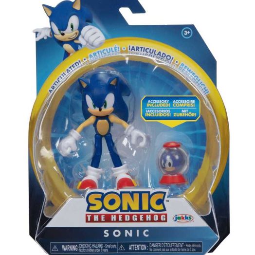Sonic Collectible Sonic the Hedgehog Child 3 Years & Up, Plastic Blue, 2.00 x 2.00 x 4.00 Inches