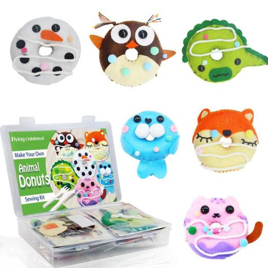 Special ABC Party - Dessert Themed Sewing Kit for Kids 6+ with Chef Outfit Animal Donuts Craft Gift