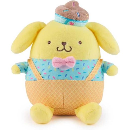 GUND Sanrio Hello Kitty and Friends Pompompurin Ice Cream Plush, Stuffed Animal for Ages 1 and Up, Yellow, 6"