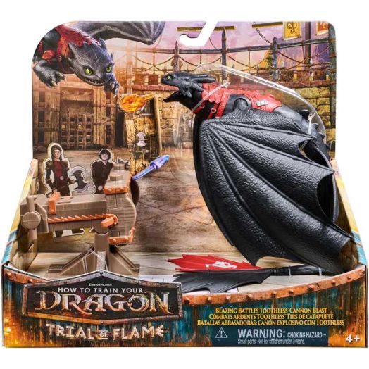 How to Train Your Dragon Trial of Flame Blazing Battles Toothless Cannon Blast Figure Set