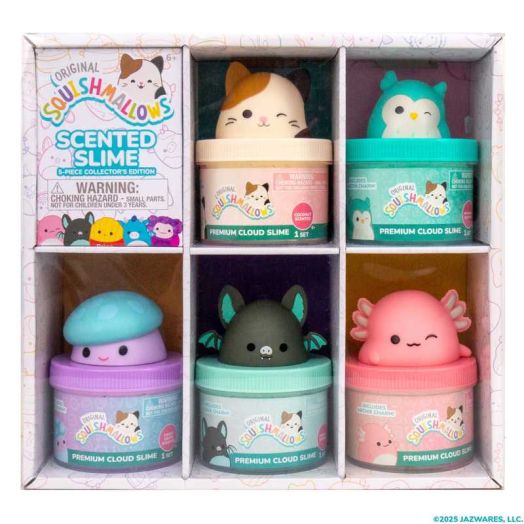 Original Squishmallows Scented Slime Jars - 5-Piece Collector's Edition