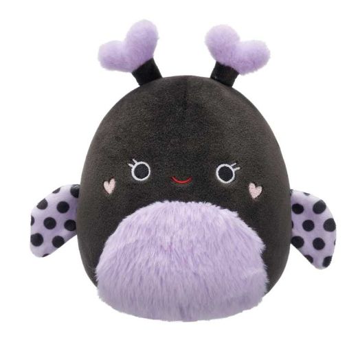 Squishmallows Official 5 inch Citlalli the Black and Purple Ladybug - Child's Ultra Soft Plush Toy