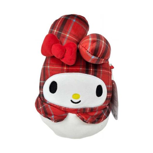 Squishmallows Official Kellytoys Plush 7.5 Inch My Melody Red Plaid Outfit Fall Squad Hello Kitty and Friends Ultimate Soft Stuffed Toy