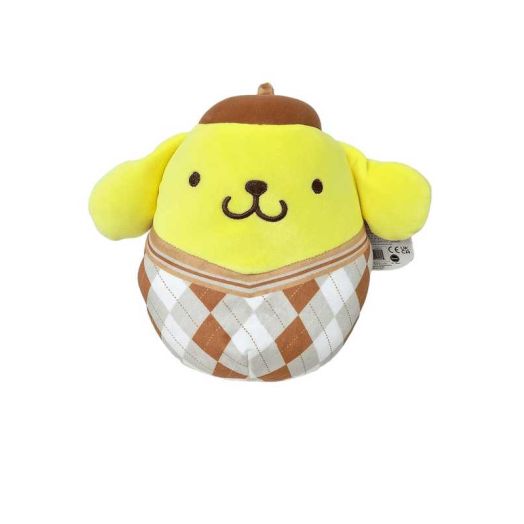 Squishmallows Official Kellytoys Plush 7.5 Inch Pompompurin Dog Brown Plaid Outfit Fall Squad Hello Kitty and Friends Ultimate Soft Stuffed Toy
